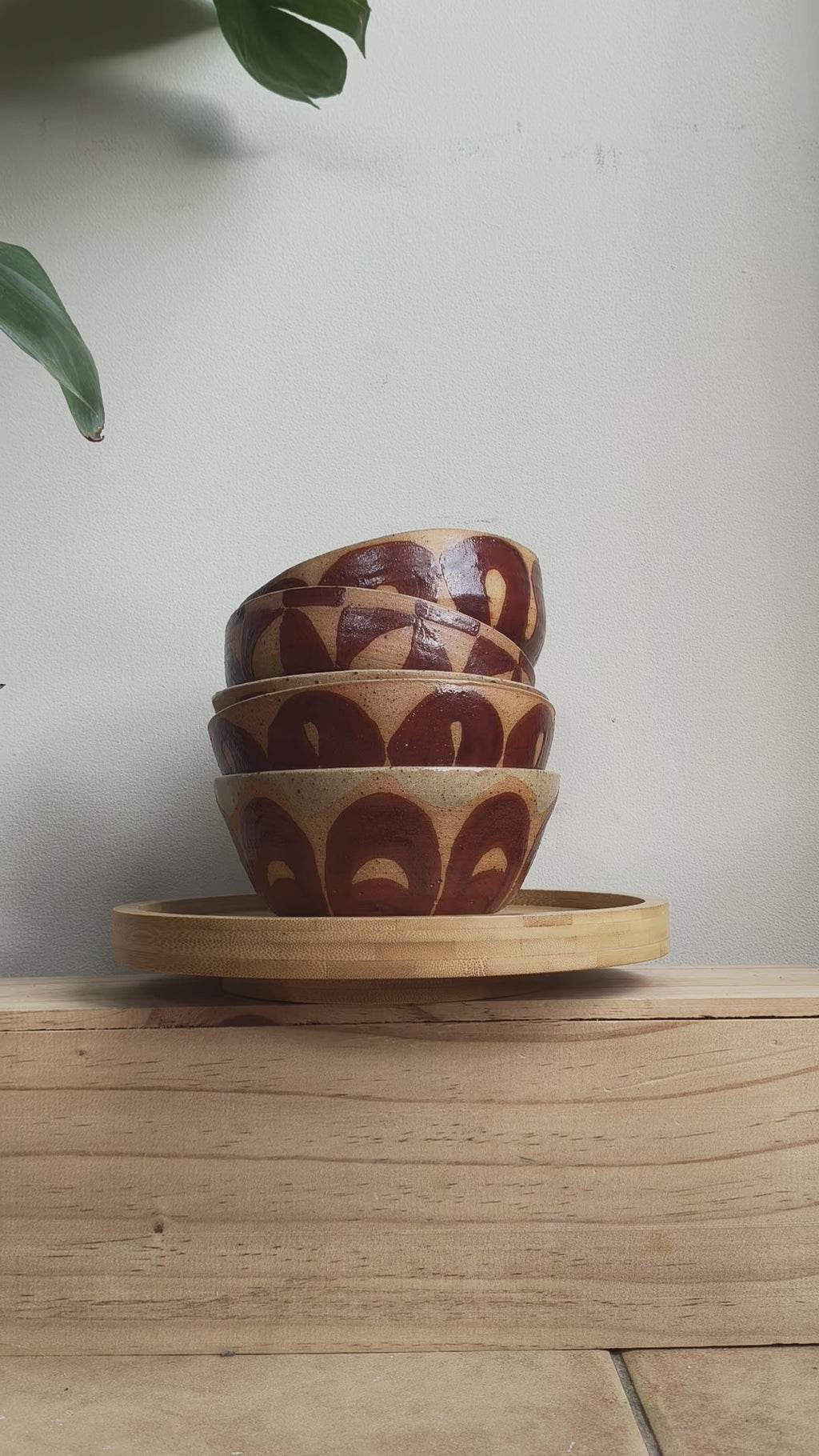 Wavey bowl - hand painted - medium