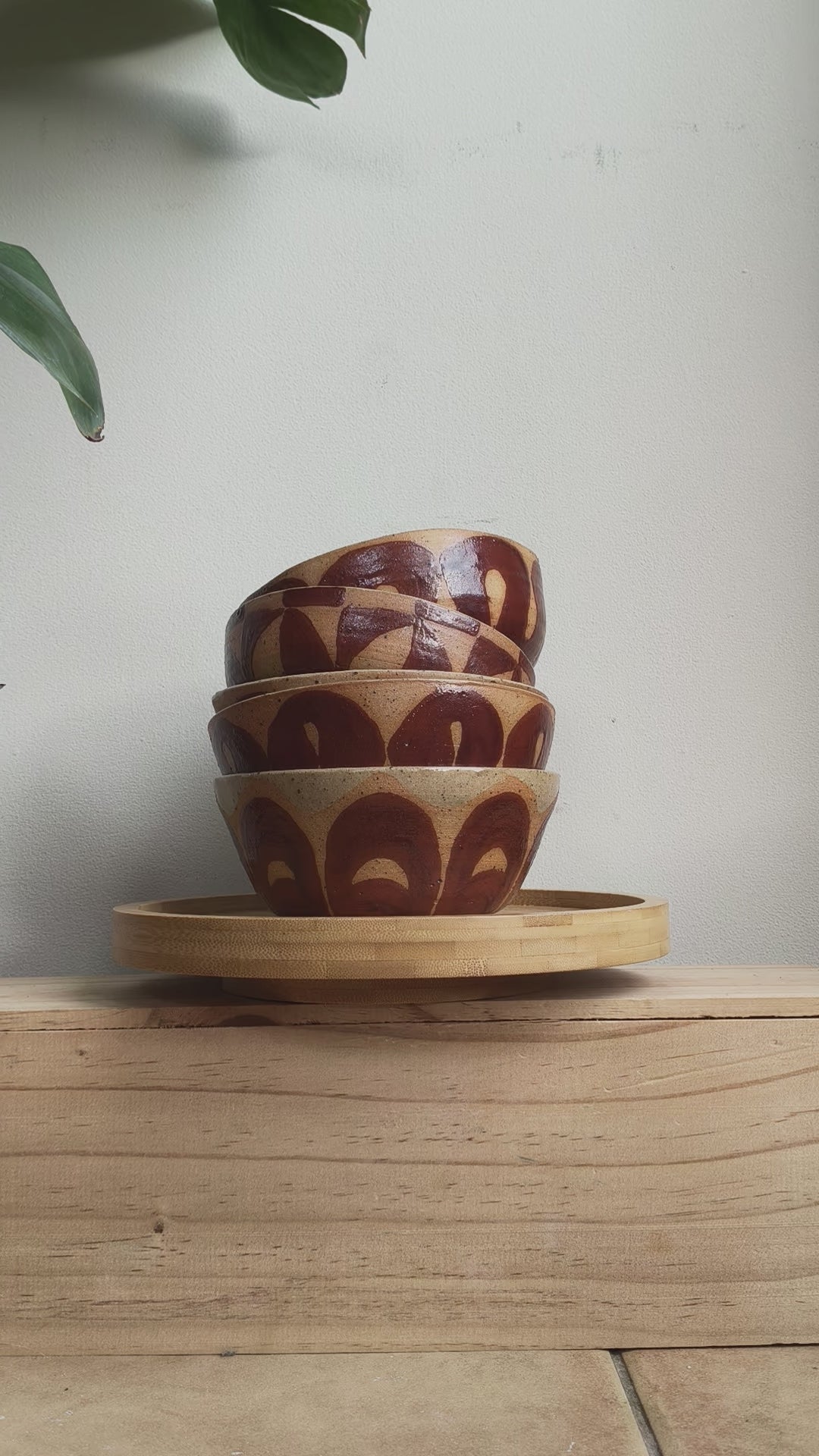Wavey bowl - hand painted - medium