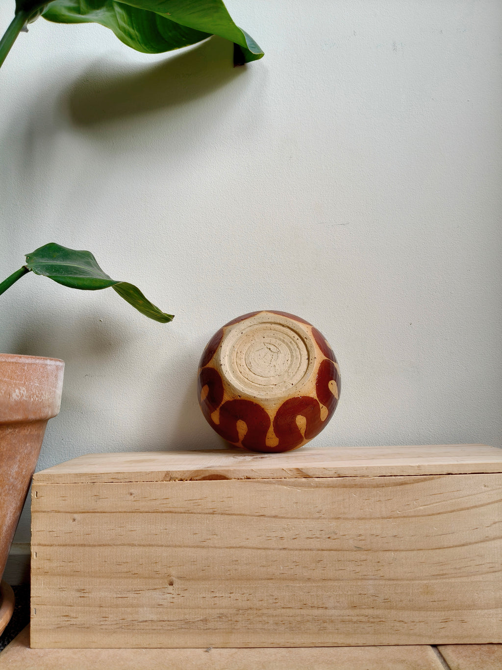 Wavey bowl - hand painted - small